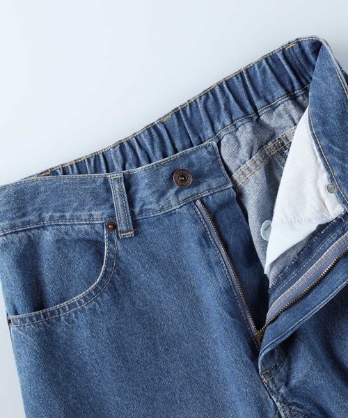 BACK NUMBER(バックナンバー)の「【BACK NUMBER】切替ワイドパンツ(デニムパンツ・レディース・ダークインディゴブルー/ライトインディゴブルー・S/M/L)」の16枚目の写真