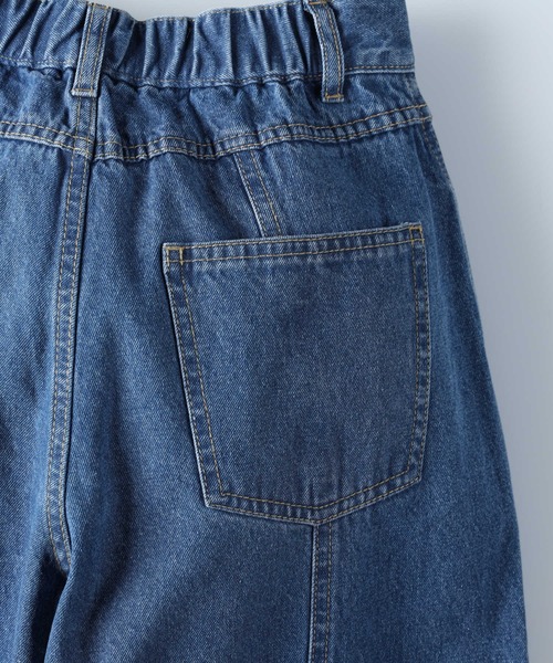BACK NUMBER(バックナンバー)の「【BACK NUMBER】切替ワイドパンツ(デニムパンツ・レディース・ダークインディゴブルー/ライトインディゴブルー・S/M/L)」の11枚目の写真