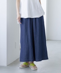 サラサラリネンレーヨンタックパンツ