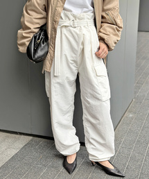 【UNDECORATED/アンデコレイテッド】リサイクルナイロンツイステッドパンツ