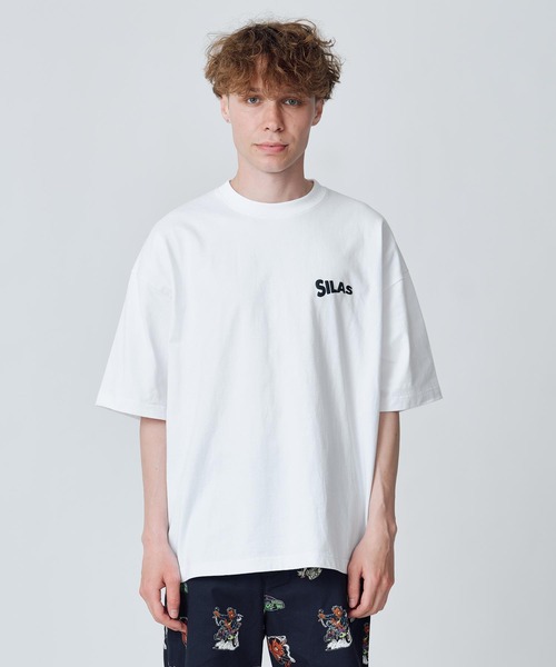 SILAS（サイラス）の「TILT LOGO WIDE S/S TEE（Tシャツ/カットソー・メンズ・ホワイト/ライトブルー/ブラック/ライトグリーン・M/L/XL）」の13枚目の写真