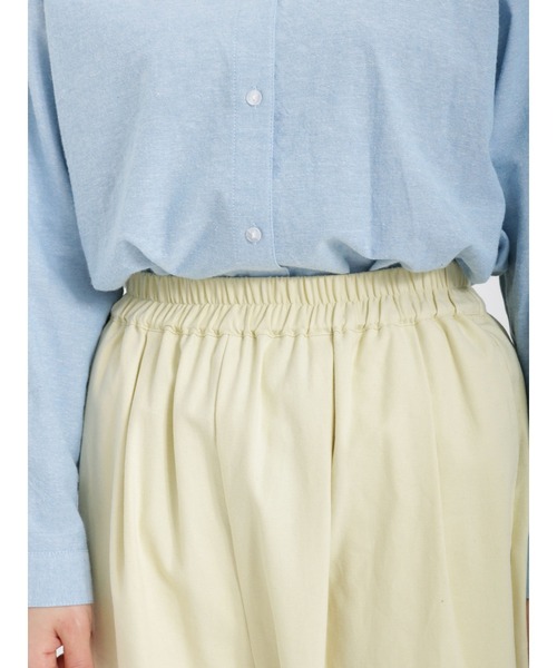 Samansa Mos2（サマンサ モスモス）の「ツイルタックギャザーパンツ（その他パンツ・レディース・ネイビー/ピンク/イエロー/キナリ・ﾌﾘ-）」の17枚目の写真