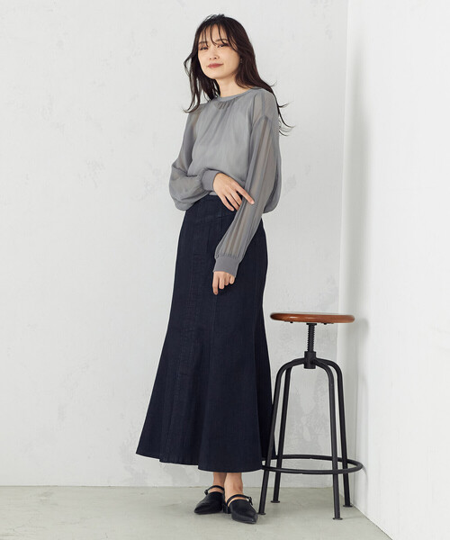COMME CA ISM(コムサイズム)の「デニムマーメイドスカート(デニムスカート・レディース・ネイビー/ブルー・MEDIUM/LARGE)」の18枚目の写真