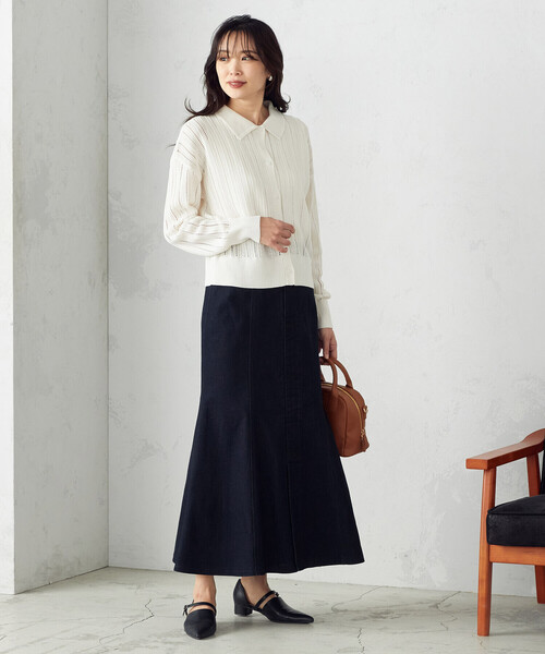 COMME CA ISM(コムサイズム)の「デニムマーメイドスカート(デニムスカート・レディース・ネイビー/ブルー・MEDIUM/LARGE)」の10枚目の写真