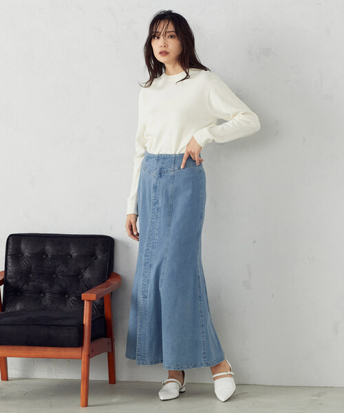 COMME CA ISM(コムサイズム)の「デニムマーメイドスカート(デニムスカート・レディース・ネイビー/ブルー・MEDIUM/LARGE)」の16枚目の写真