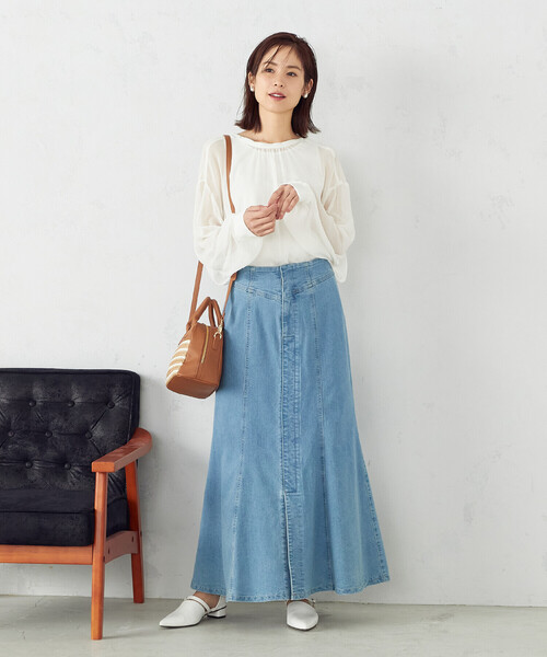 COMME CA ISM(コムサイズム)の「デニムマーメイドスカート(デニムスカート・レディース・ネイビー/ブルー・MEDIUM/LARGE)」の21枚目の写真