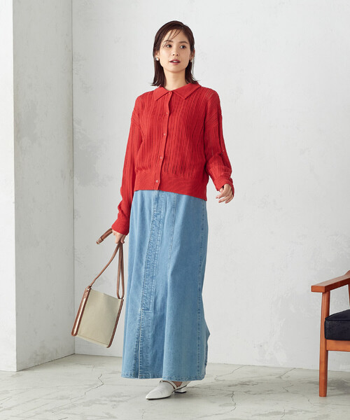 COMME CA ISM(コムサイズム)の「デニムマーメイドスカート(デニムスカート・レディース・ネイビー/ブルー・MEDIUM/LARGE)」の5枚目の写真