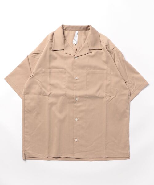 THISIS(ディスイズ)の「メンズライク 両ポケット オープンカラーシャツ レディース(シャツ/ブラウス・レディース・オフホワイト/カーキ/ブラック/モカ/グリーン/ベージュ/サックスブルー・MEDIUM/X-LARGE/LARGE)」の12枚目の写真