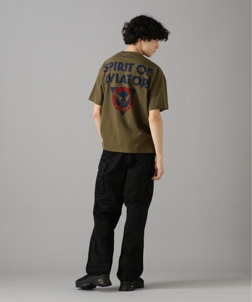 AVIREX（アヴィレックス）の「AVIREX TRAINING T-SHIRT / トレーニング Tシャツ / AVIREX / アヴィレックス（Tシャツ/カットソー・メンズ・ライトブルーグレー/オフホワイト/オリーブ・MEDIUM/LARGE/X-LARGE/XX-LARGE）」の10枚目の写真