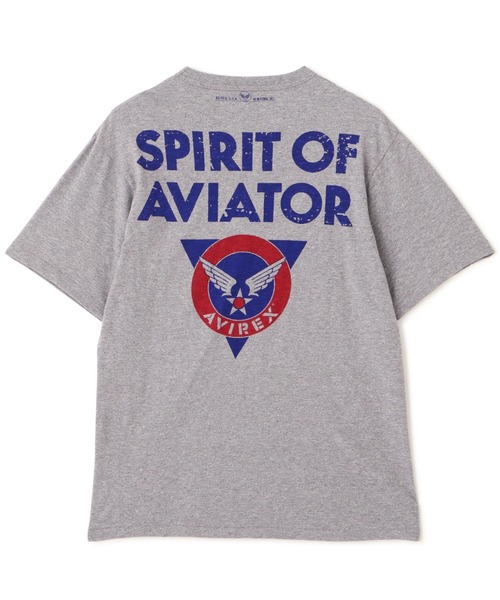 AVIREX（アヴィレックス）の「AVIREX TRAINING T-SHIRT / トレーニング Tシャツ / AVIREX / アヴィレックス（Tシャツ/カットソー・メンズ・ライトブルーグレー/オフホワイト/オリーブ・MEDIUM/LARGE/X-LARGE/XX-LARGE）」の6枚目の写真