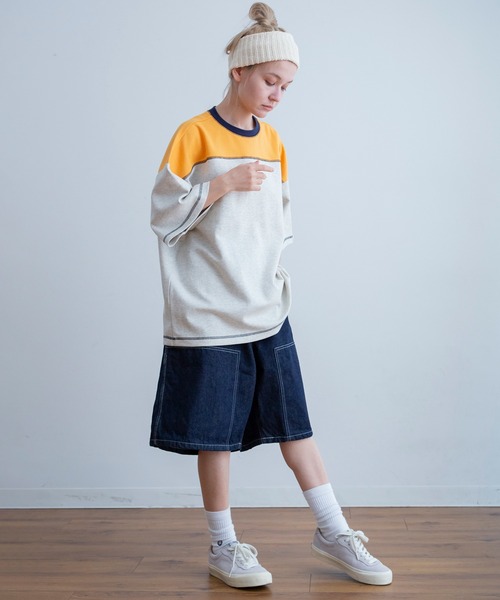 Universal Style Wear(ユニバーサルスタイルウェア)の「Universal Style Wear プレーン フットボール Tee(Tシャツ/カットソー・メンズ・ブラック/ホワイト/杢グレー/オートミール・LARGE/MEDIUM/X-LARGE)」の11枚目の写真