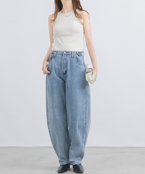 NEUNA（ヌナ）の「【涼し気でヘルシーな装い。】取り外し可能カップ付きアメスリトップス（タンクトップ・レディース・オリーブ/アイボリー/ブラック・FREE）」の5枚目の写真