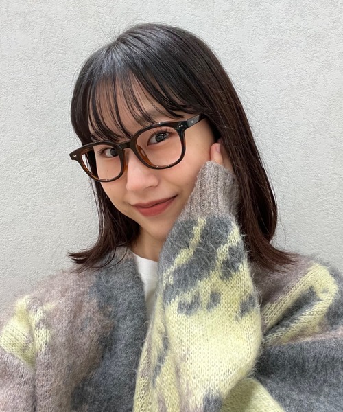 Zoff(ゾフ)の「ウェリントン型 めがね|リムが少し太めのウェリントンフレーム/BASIC(メガネ・レディース・ブラック/ブラウン/ブラウン系その他・FREE)」の3枚目の写真