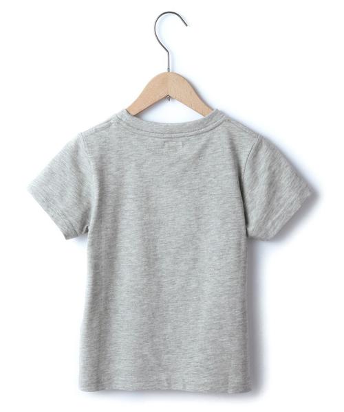 coen（コーエン）の「【coen kids】アニマルプリント杢Ｔシャツ(100～150cm)（Tシャツ/カットソー・キッズ・グレー・110/100/130/140/150/120）」の2枚目の写真