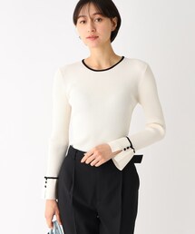 index | ブロッキングバイカラー リブニット(ニット/セーター)