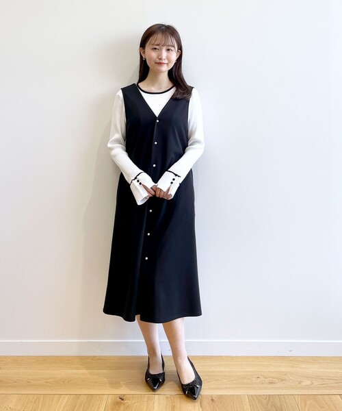 index（インデックス）の「◆ブロッキングバイカラー リブニット（ニット/セーター・レディース・ブラック系4/ホワイト系7/ブルー系9・42/40/36/38）」の7枚目の写真