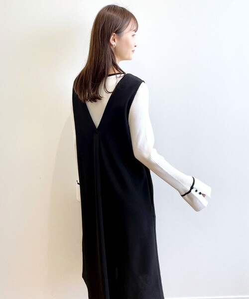 index（インデックス）の「◆ブロッキングバイカラー リブニット（ニット/セーター・レディース・ブラック系4/ホワイト系7/ブルー系9・42/40/36/38）」の9枚目の写真