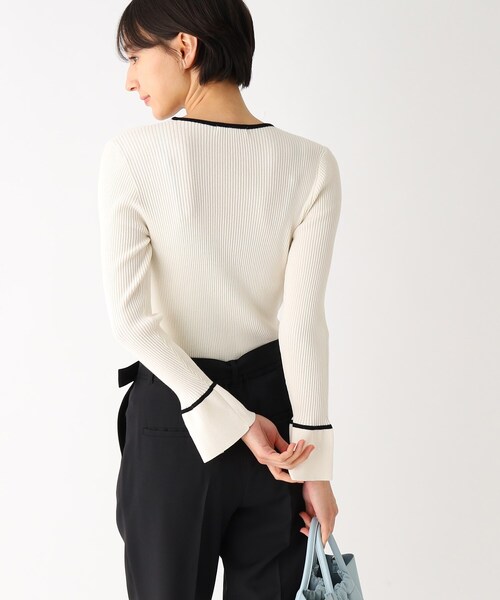 index（インデックス）の「◆ブロッキングバイカラー リブニット（ニット/セーター・レディース・ブラック系4/ホワイト系7/ブルー系9・42/40/36/38）」の11枚目の写真