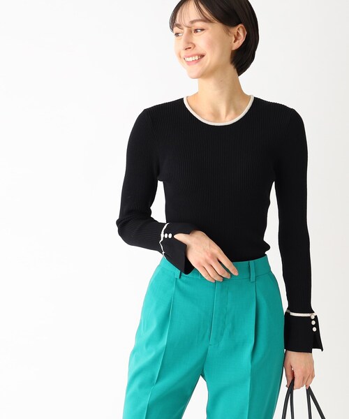 index（インデックス）の「◆ブロッキングバイカラー リブニット（ニット/セーター・レディース・ブラック系4/ホワイト系7/ブルー系9・42/40/36/38）」の14枚目の写真