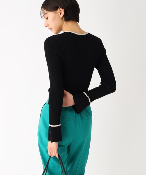 index（インデックス）の「◆ブロッキングバイカラー リブニット（ニット/セーター・レディース・ブラック系4/ホワイト系7/ブルー系9・42/40/36/38）」の15枚目の写真