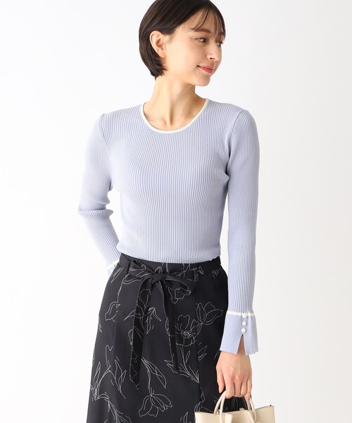 index（インデックス）の「◆ブロッキングバイカラー リブニット（ニット/セーター・レディース・ブラック系4/ホワイト系7/ブルー系9・42/40/36/38）」の20枚目の写真