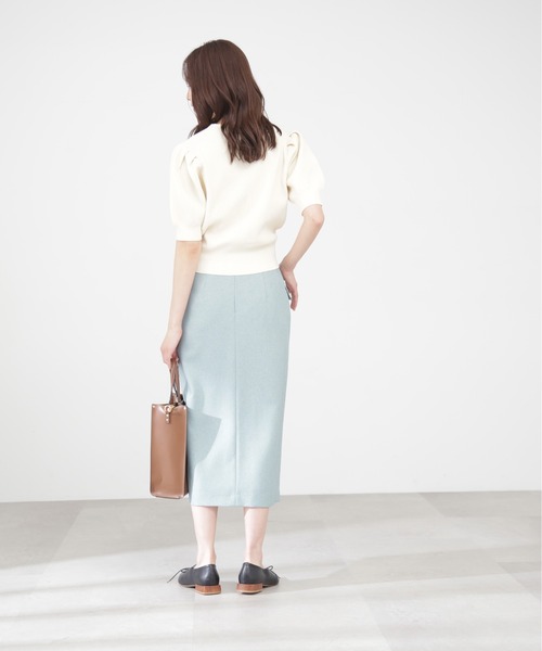 N.（N. Natural Beauty Basic）（エヌエヌナチュラルビューティーベーシック）の「◆タックスリーブスポンディッシュニット（ニット/セーター・レディース・オフホワイト/ブラック/モカ/レモンイエロー/ピンク・MEDIUM）」の17枚目の写真