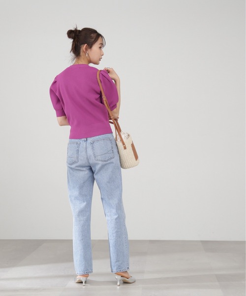 N.（N. Natural Beauty Basic）（エヌエヌナチュラルビューティーベーシック）の「◆タックスリーブスポンディッシュニット（ニット/セーター・レディース・オフホワイト/ブラック/モカ/レモンイエロー/ピンク・MEDIUM）」の20枚目の写真