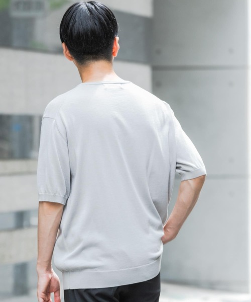 URBAN RESEARCH ROSSO MEN(アーバンリサーチロッソメン)の「『XLサイズあり』Ice summer サマークルーネックニット(ニット/セーター・メンズ・チャコールグレー/ネイビー/グレー系その他・MEDIUM/LARGE/X-LARGE)」の5枚目の写真