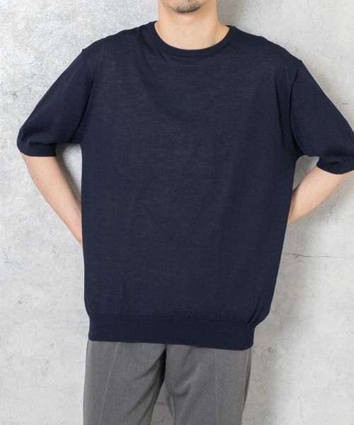 URBAN RESEARCH ROSSO MEN(アーバンリサーチロッソメン)の「『XLサイズあり』Ice summer サマークルーネックニット(ニット/セーター・メンズ・チャコールグレー/ネイビー/グレー系その他・MEDIUM/LARGE/X-LARGE)」の21枚目の写真