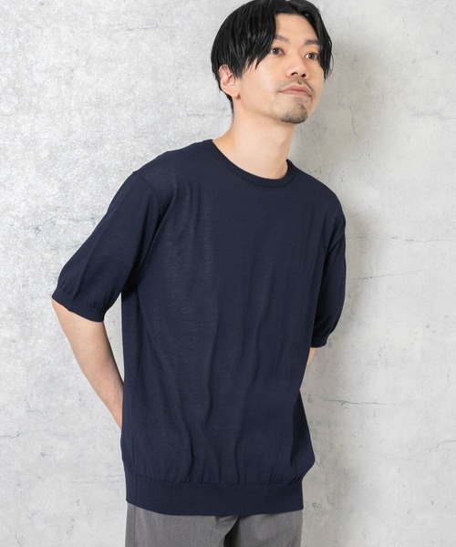 URBAN RESEARCH ROSSO MEN(アーバンリサーチロッソメン)の「『XLサイズあり』Ice summer サマークルーネックニット(ニット/セーター・メンズ・チャコールグレー/ネイビー/グレー系その他・MEDIUM/LARGE/X-LARGE)」の19枚目の写真