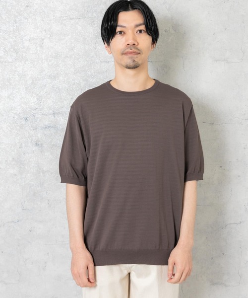 URBAN RESEARCH ROSSO MEN(アーバンリサーチロッソメン)の「『XLサイズあり』Ice summer サマークルーネックニット(ニット/セーター・メンズ・チャコールグレー/ネイビー/グレー系その他・MEDIUM/LARGE/X-LARGE)」の15枚目の写真