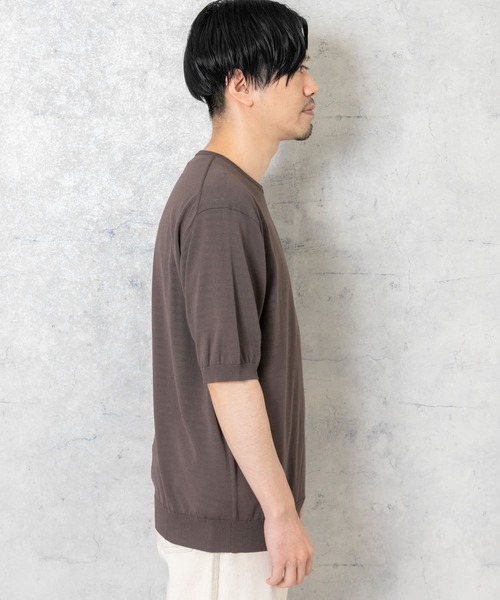 URBAN RESEARCH ROSSO MEN(アーバンリサーチロッソメン)の「『XLサイズあり』Ice summer サマークルーネックニット(ニット/セーター・メンズ・チャコールグレー/ネイビー/グレー系その他・MEDIUM/LARGE/X-LARGE)」の13枚目の写真