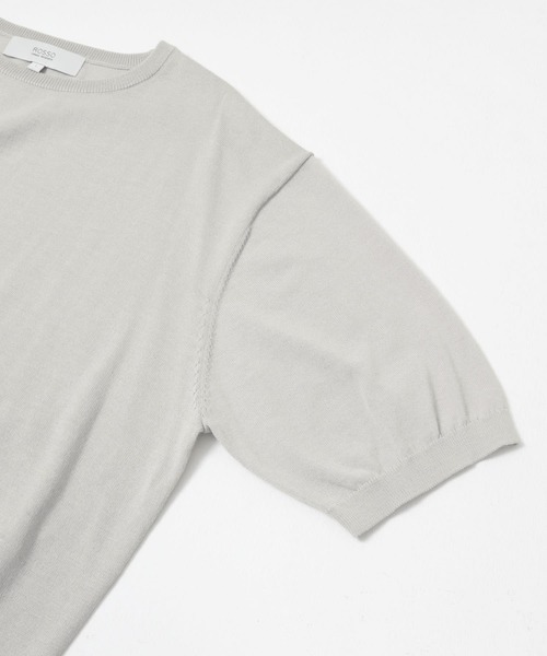 URBAN RESEARCH ROSSO MEN(アーバンリサーチロッソメン)の「『XLサイズあり』Ice summer サマークルーネックニット(ニット/セーター・メンズ・チャコールグレー/ネイビー/グレー系その他・MEDIUM/LARGE/X-LARGE)」の7枚目の写真