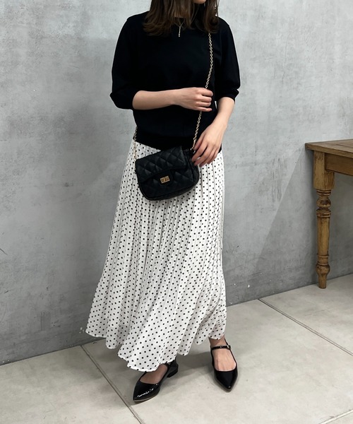 un dix cors（アンディコール）の「五分袖ニットプルオーバー（ニット/セーター・レディース・オフホワイト/ブラック/ホワイト/サックスブルー・FREE）」の21枚目の写真