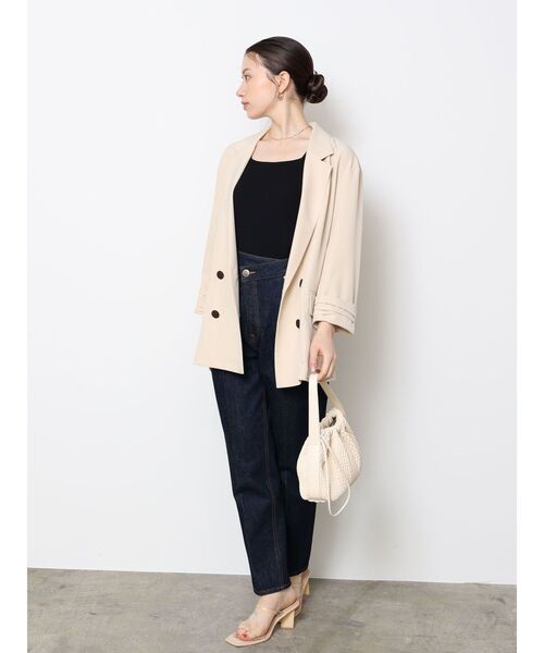 LAGUNAMOON（ラグナムーン）の「スクエアニットタンクトップ（ニット/セーター・レディース・アイボリー/ブルー/ブラック・FREE）」の5枚目の写真