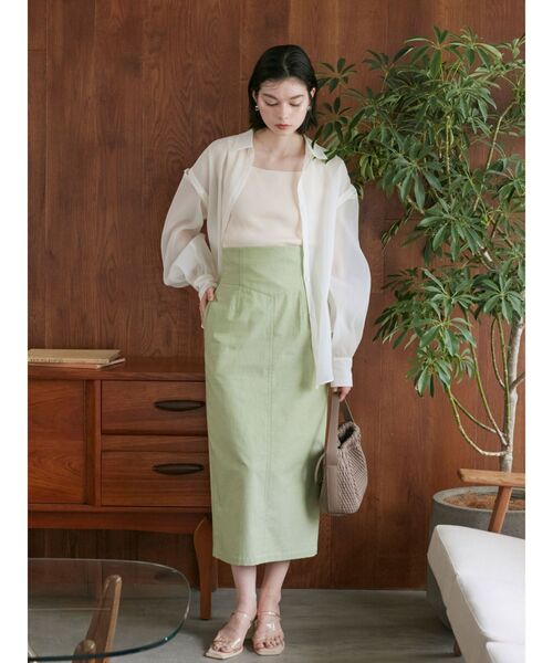 LAGUNAMOON（ラグナムーン）の「スクエアニットタンクトップ（ニット/セーター・レディース・アイボリー/ブルー/ブラック・FREE）」の22枚目の写真