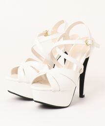 Elvis Luce（エルビスルーチェ）の「ElvisLuce(エルビスルーチェ)14cmピンヒールクロスストラップサンダル（サンダル）」