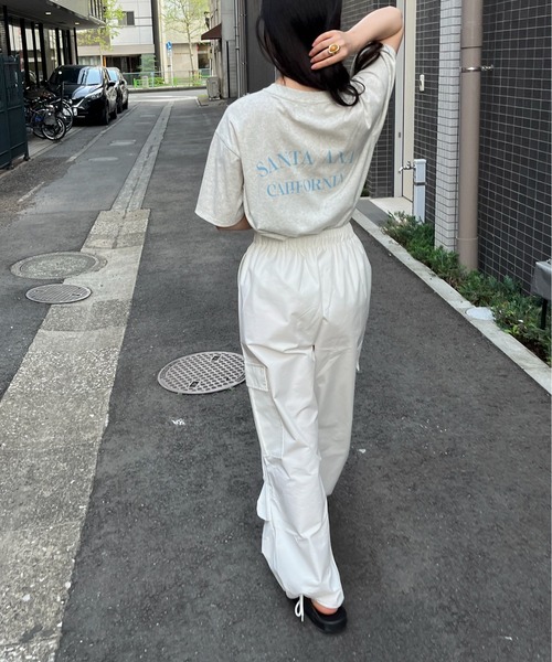 feepur（フェピュール）の「ドロストカーゴパラシュートパンツ（カーゴパンツ・レディース・ピンク/ブラック/オフホワイト・SMALL/MEDIUM）」の12枚目の写真