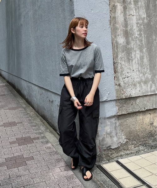 feepur（フェピュール）の「ドロストカーゴパラシュートパンツ（カーゴパンツ・レディース・ピンク/ブラック/オフホワイト・SMALL/MEDIUM）」の14枚目の写真