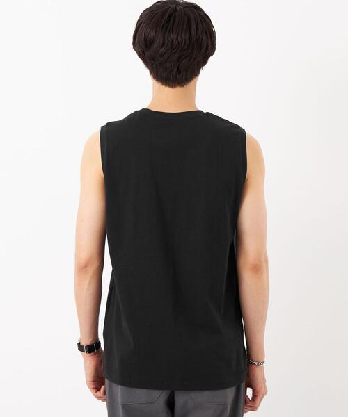 green label relaxing（グリーンレーベルリラクシング）の「ドライコットン ノースリーブ Tシャツ -吸水速乾-（タンクトップ・メンズ・ブラック/ホワイト/ライトグレー・M/L/XL/XXL/S）」の4枚目の写真