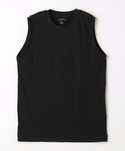 green label relaxing（グリーンレーベルリラクシング）の「ドライコットン ノースリーブ Tシャツ -吸水速乾-（タンクトップ・メンズ・ブラック/ホワイト/ライトグレー・M/L/XL/XXL/S）」の19枚目の写真