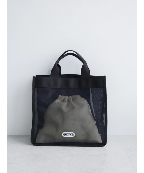 OUTDOOR PRODUCTS（アウトドアプロダクツ）の「OUTDOOR PRODUCTS トートバッグ（トートバッグ・レディース・アイボリー/ブラック/グリーン・FREE）」の6枚目の写真
