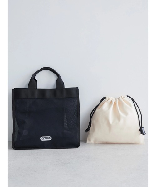 OUTDOOR PRODUCTS（アウトドアプロダクツ）の「OUTDOOR PRODUCTS トートバッグ（トートバッグ・レディース・アイボリー/ブラック/グリーン・FREE）」の9枚目の写真