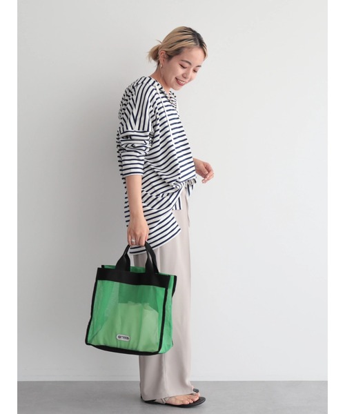 OUTDOOR PRODUCTS（アウトドアプロダクツ）の「OUTDOOR PRODUCTS トートバッグ（トートバッグ・レディース・アイボリー/ブラック/グリーン・FREE）」の8枚目の写真