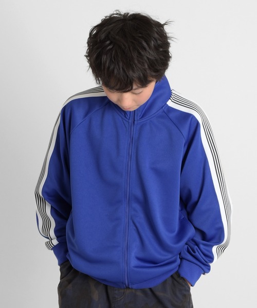 GLAZOS（グラソス）の「ジャージ・サイドライントラックジャケット【セットアップ対応】（ジャージ・キッズ・グリーン/ブラック/ブルー・140cm/150cm/160cm/170cm）」の3枚目の写真