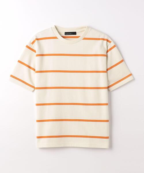 green label relaxing(グリーンレーベルリラクシング)の「FINE ボーダー クルーネック Tシャツ(Tシャツ/カットソー・メンズ・オフホワイト/ネイビー・XL/M/S/L)」の4枚目の写真