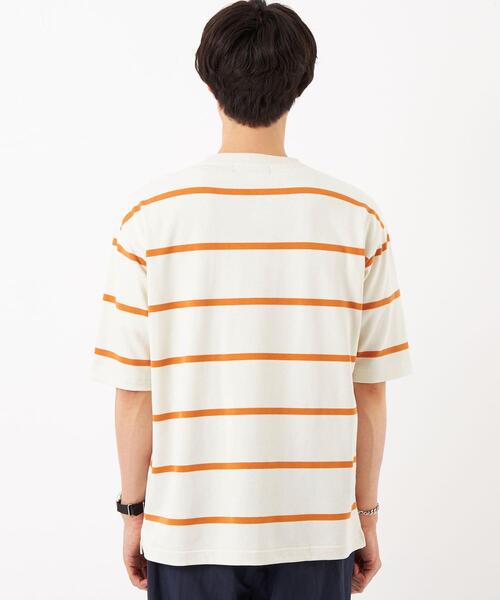 green label relaxing(グリーンレーベルリラクシング)の「FINE ボーダー クルーネック Tシャツ(Tシャツ/カットソー・メンズ・オフホワイト/ネイビー・XL/M/S/L)」の7枚目の写真