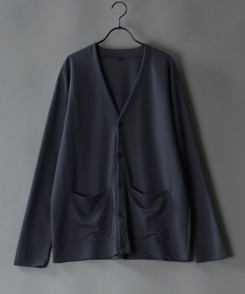 SITRY(シトリー)の「Cool touch fabric loose silhouette Cardigan/接触冷感 ルーズシルエット カーディガン/カーデ(カーディガン/ボレロ・メンズ・ブルー/チャコールグレー/カーキ/ブラック・M/L/LL)」の3枚目の写真