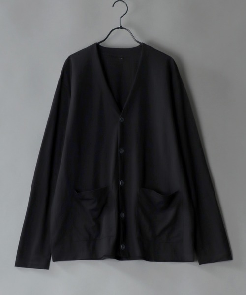 SITRY(シトリー)の「Cool touch fabric loose silhouette Cardigan/接触冷感 ルーズシルエット カーディガン/カーデ(カーディガン/ボレロ・メンズ・ブルー/チャコールグレー/カーキ/ブラック・M/L/LL)」の2枚目の写真