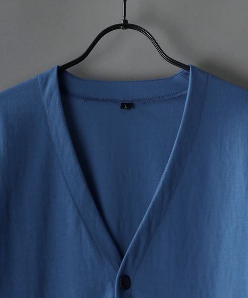 SITRY(シトリー)の「Cool touch fabric loose silhouette Cardigan/接触冷感 ルーズシルエット カーディガン/カーデ(カーディガン/ボレロ・メンズ・ブルー/チャコールグレー/カーキ/ブラック・M/L/LL)」の11枚目の写真